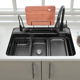 Drop-In Sound Dampening Kitchen Sink with Sponge Holder Image - 4