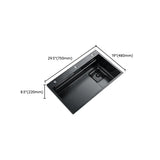 Drop-In Stainless Steel Kitchen Sink with Overflow Hole Image - 14