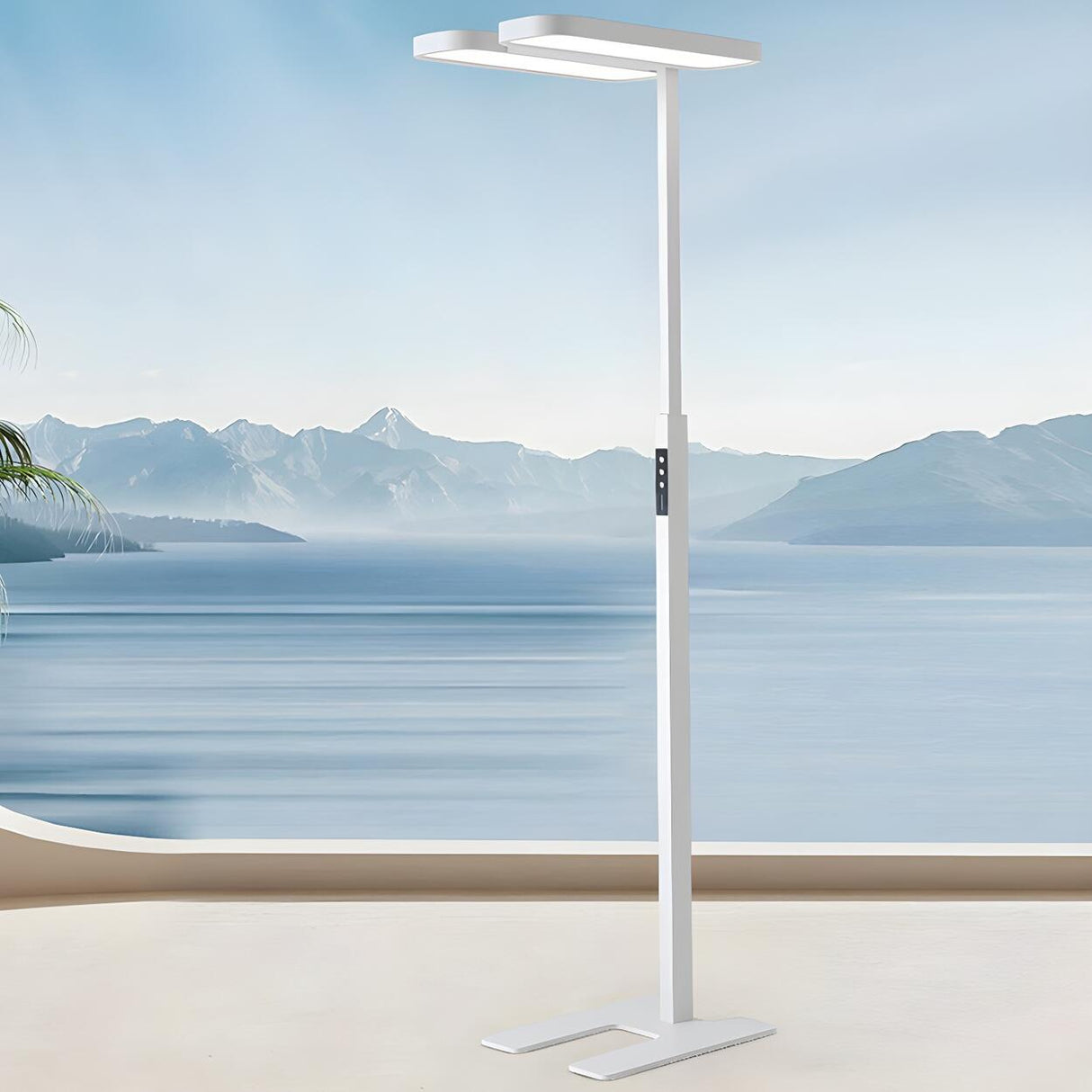 Dual Light Panels Modern Rectangular LED Floor Lamp Image - 1