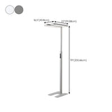 Dual Light Panels Modern Rectangular LED Floor Lamp #size