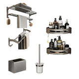 Durable Grey Mounting Hardware Bathroom Organizer Set Image - 25