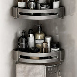 Durable Grey Mounting Hardware Bathroom Organizer Set Image - 29