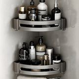 Durable Grey Mounting Hardware Bathroom Organizer Set Image - 4