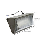 Durable Grey Outdoor LED Wall Pack Light #size