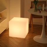 Durable Modern White Square Bedside LED Floor Lamp Image - 2