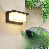 Durable Waterproof Black Square Outdoor Wall Sconce Image - 1