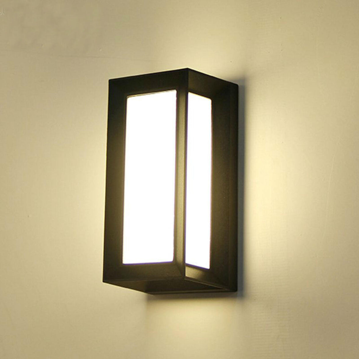 Durable Waterproof Black Square Outdoor Wall Sconce Image - 10