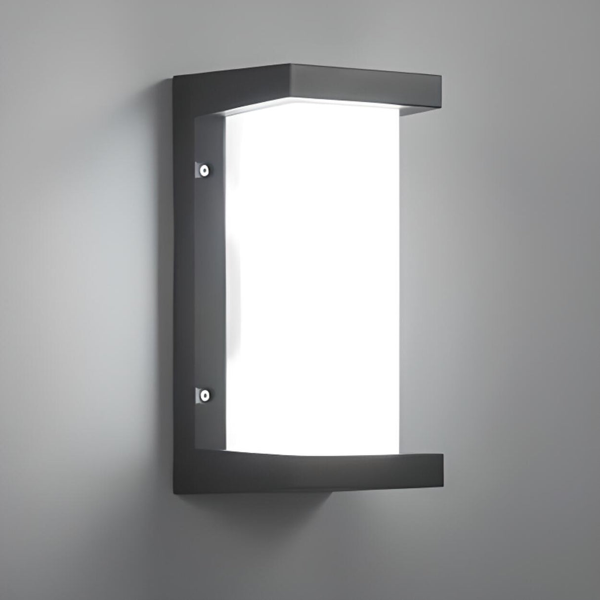 Durable Waterproof Black Square Outdoor Wall Sconce Image - 13