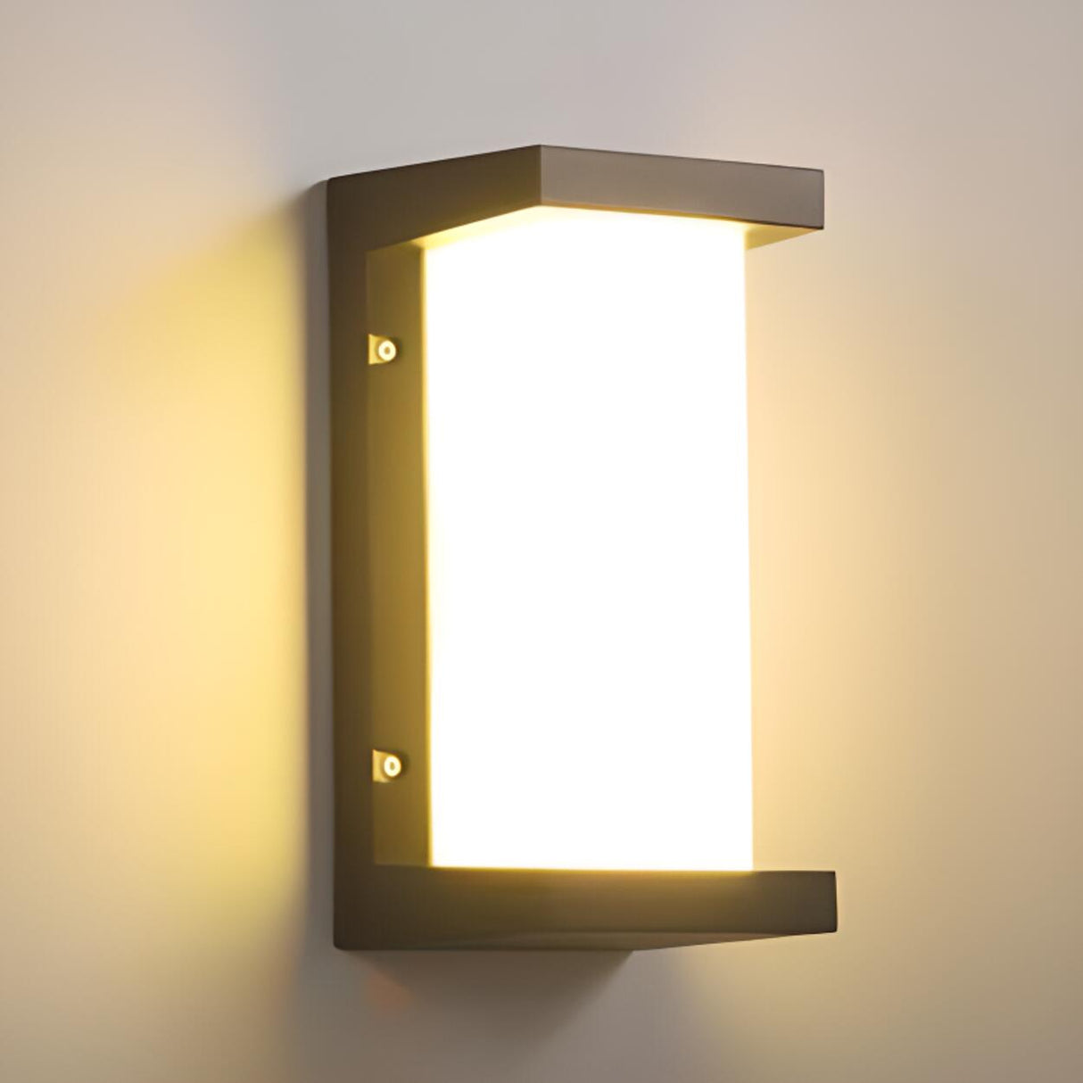 Durable Waterproof Black Square Outdoor Wall Sconce Image - 15