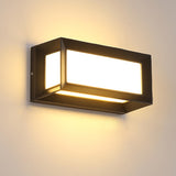 Durable Waterproof Black Square Outdoor Wall Sconce Image - 16