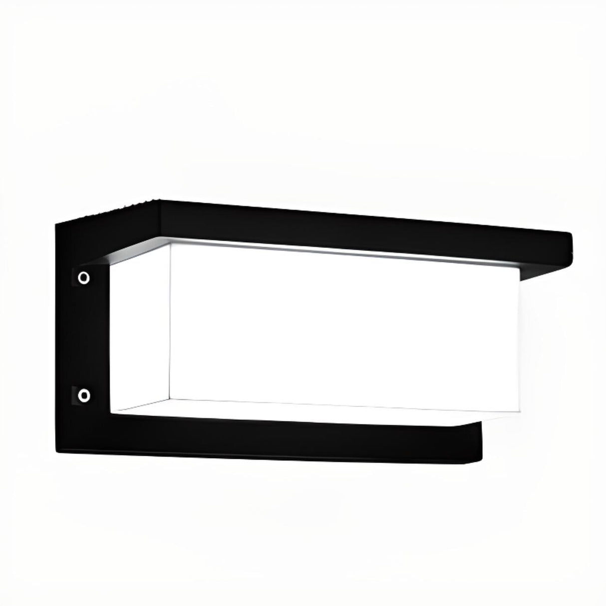 Durable Waterproof Black Square Outdoor Wall Sconce Image - 2