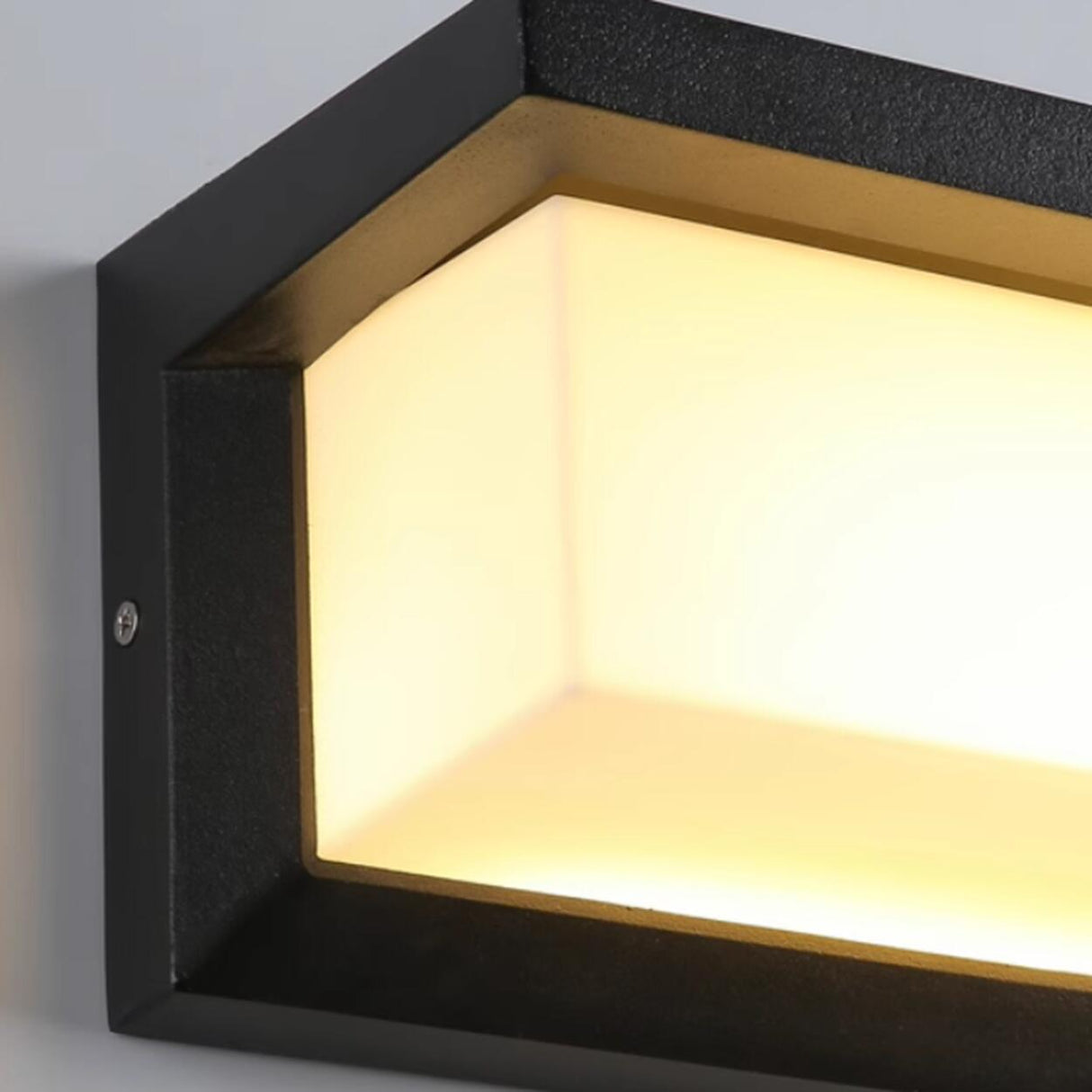 Durable Waterproof Black Square Outdoor Wall Sconce Image - 20