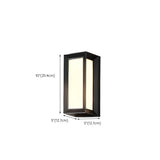 Durable Waterproof Black Square Outdoor Wall Sconce Image - 24