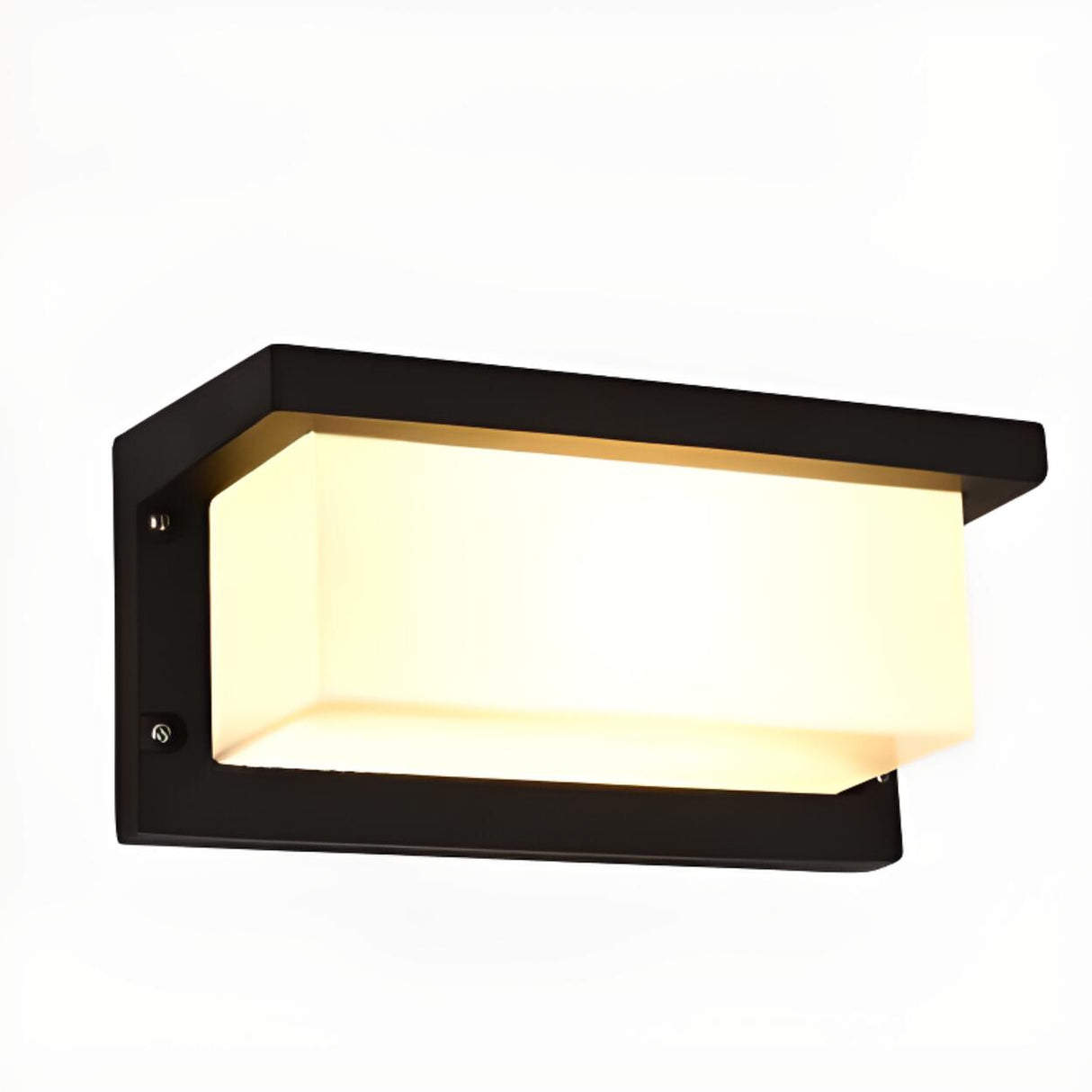 Durable Waterproof Black Square Outdoor Wall Sconce Image - 4