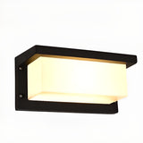 Durable Waterproof Black Square Outdoor Wall Sconce Image - 4