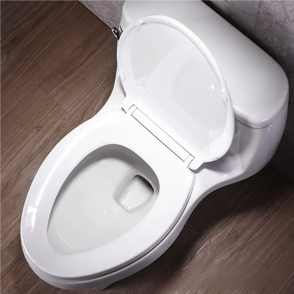 Economical One-Piece Ceramic Siphon White Compact Toilet Image - 3