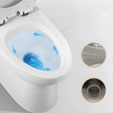 Efficient Elongated Ceramic White Gravity Flush Toilet Image - 6