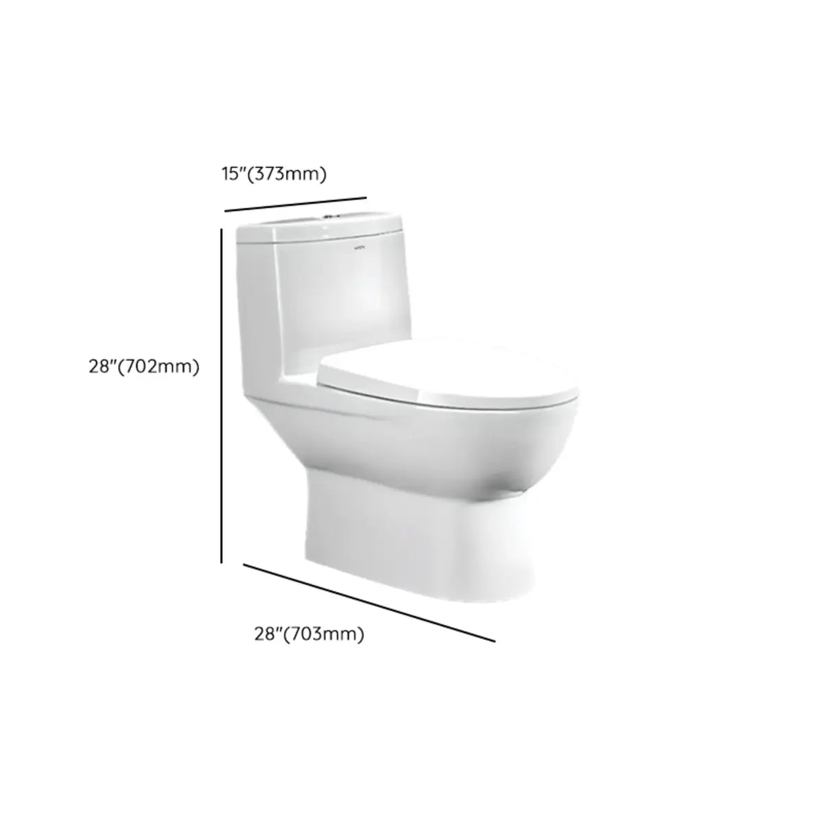 Efficient Elongated Ceramic White Gravity Flush Toilet 