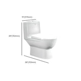 Efficient Elongated Ceramic White Gravity Flush Toilet #size