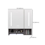 Electrical Outlet Stainless Gray Storage Medicine Cabinet #size