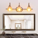 Elegant 3-Light Clear Glass Brass LED Vanity Light  Image - 2