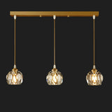 Elegant 3-Light Globe Crystal Island Pendant Light Image - 8