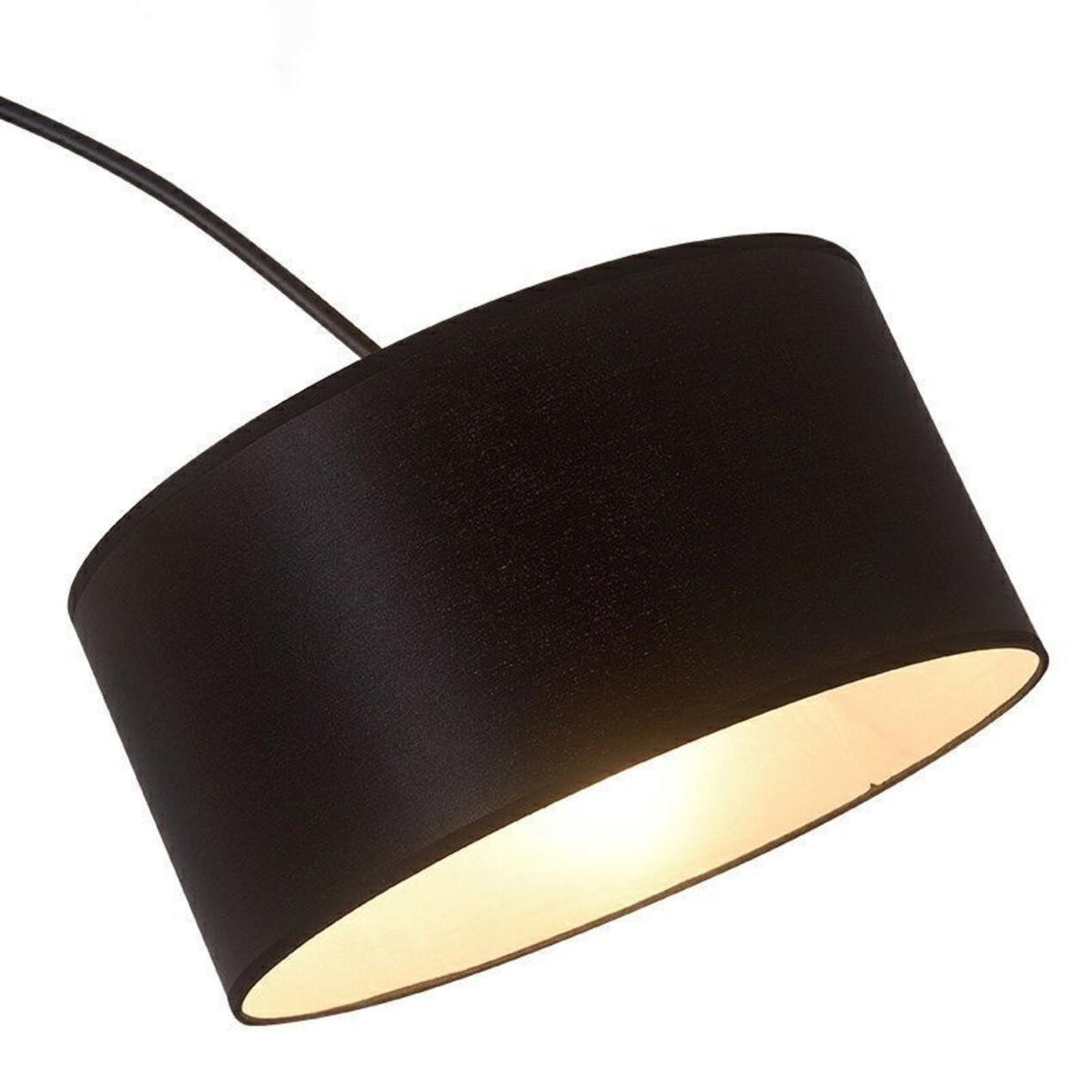 Elegant Adjustable Barrel Black Arc Floor Lamp Image - 4