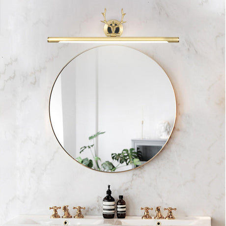 Elegant Antler Gold Linear LED Vanity Mirror Light Image - 1