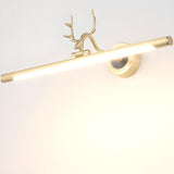 Elegant Antler Gold Linear LED Vanity Mirror Light Image - 10