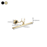 Elegant Antler Gold Linear LED Vanity Mirror Light #size