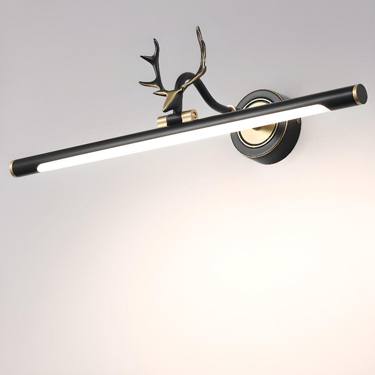 Elegant Antler Gold Linear LED Vanity Mirror Light Image - 9