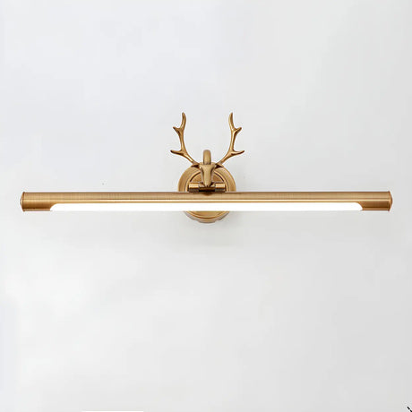 Elegant Antler-Inspired Brass Metal Vanity Light Image - 2