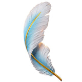 Elegant Artistic Blue Feather Wall Sconce Image - 9