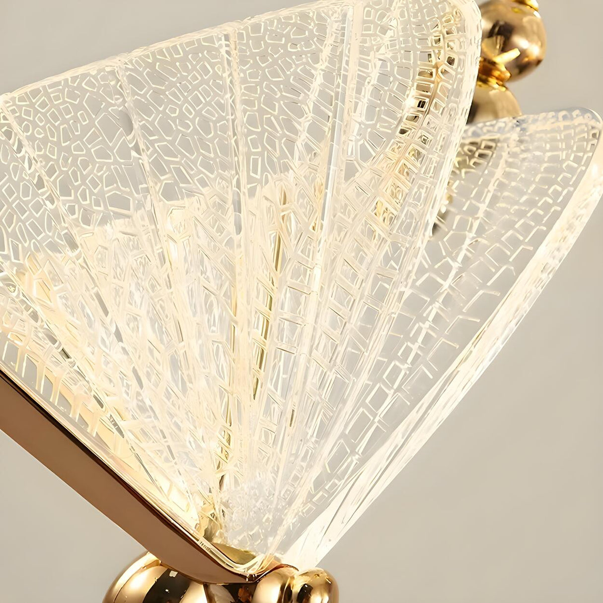 Elegant Artistic Clear Butterfly Bedroom Pendant Light Image - 8