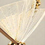 Elegant Artistic Clear Butterfly Bedroom Pendant Light Image - 8