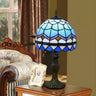 Elegant Baroque Dome Stained Glass Bedroom Table Lamp Image - 1