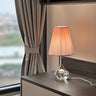 Elegant Barrel Pleated Shade Crystal Vase Table Lamp Image - 4