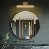 Elegant Beaded Gold Geometric LED Vanity Wall Light Image - 1