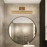 Elegant Beaded Gold Geometric LED Vanity Wall Light Image - 4