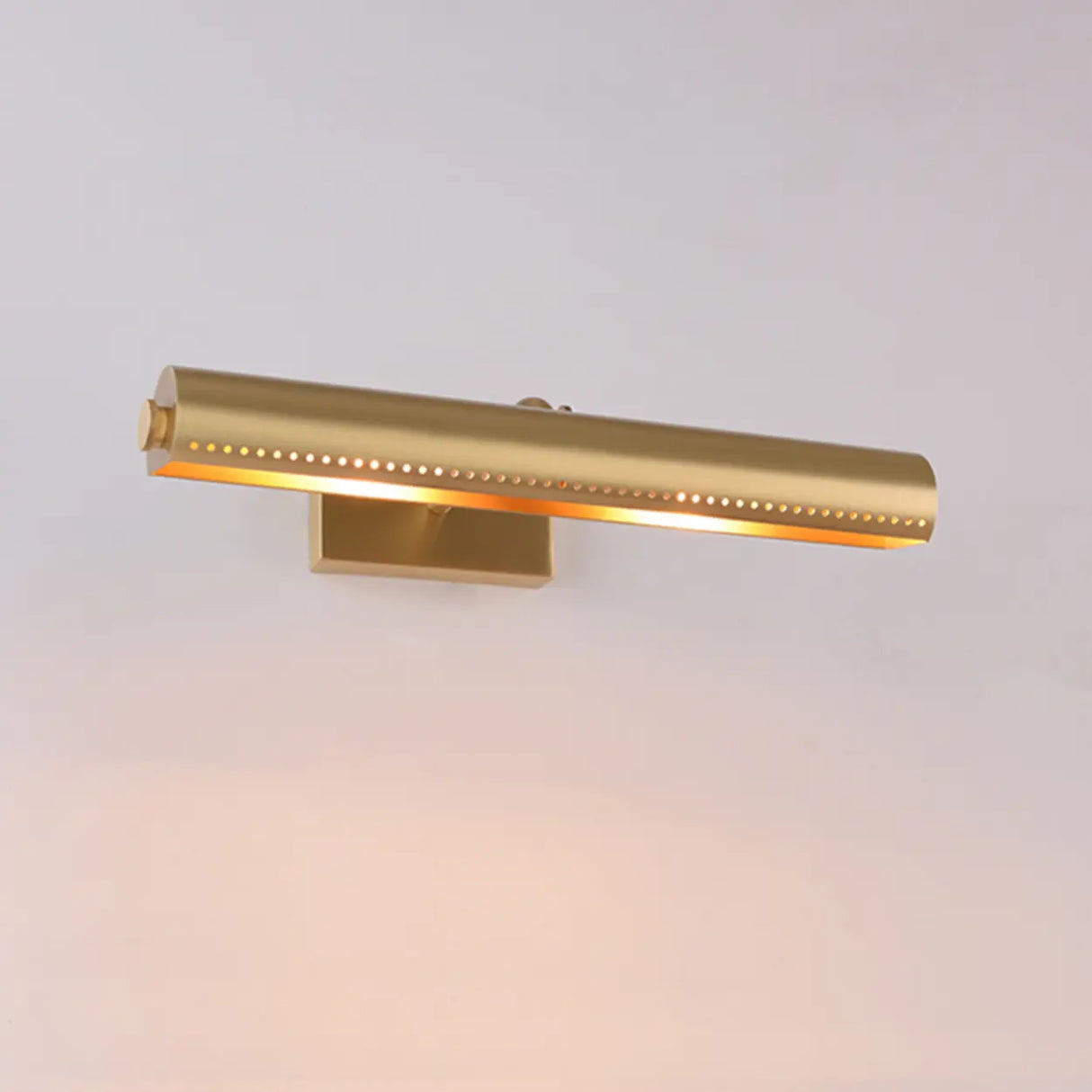 Elegant Beaded Gold Geometric LED Vanity Wall Light Image - 8