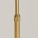 Elegant Bedside Cone Gold Floor Lamp with Side Table Image - 10