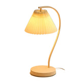 Elegant Beige Geometric Fabric Shade Smart Table Lamp Image - 5