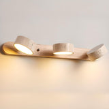 Elegant Beige Stone 3 Light Bathroom Vanity Light Image - 13