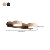 Elegant Beige Stone 3 Light Bathroom Vanity Light #size