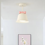 Elegant Bell-Shaped Metal Semi-Flush Mount Ceiling Lamp Image - 14