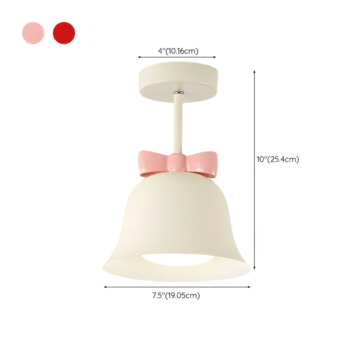 Elegant Bell-Shaped Metal Semi-Flush Mount Ceiling Lamp 