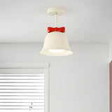 Elegant Bell-Shaped Metal Semi-Flush Mount Ceiling Lamp Image - 2