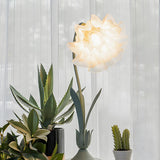 Elegant Bionic Flower Clear Bell Glass Shade Table Lamp Image - 8