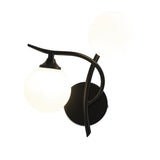 Elegant Black Dual-Globe Wall Light Fixture Image - 5