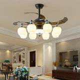 Elegant Black Multi-Light Windmill Ceiling Fan Lights Image - 5